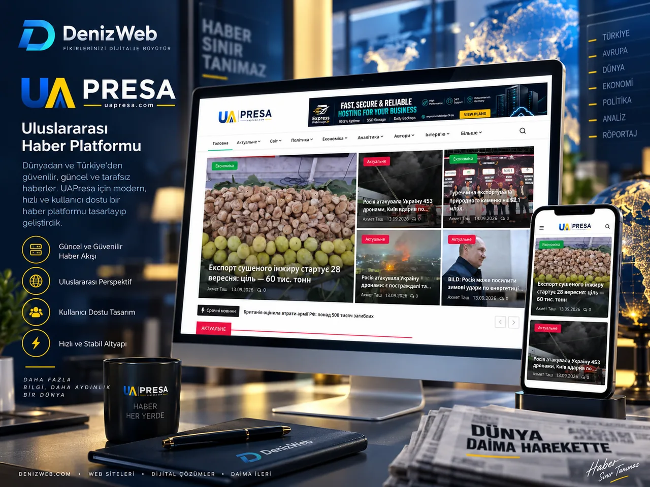 UAPresa proje görünümü